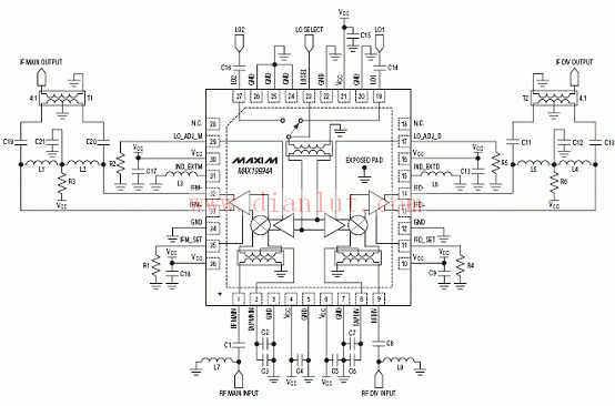 MAX19994A Typical Application Circuit Diagram