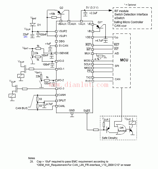 905A typical application circuit diagram