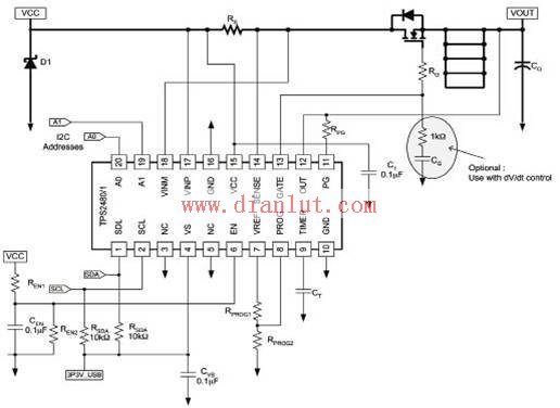 TPS2480/81 low voltage application circuit