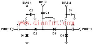 Single pole double throw (SPDT) RF switch circuit