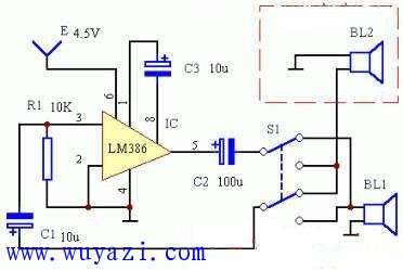 Making a half-duplex walkie-talkie circuit diagram with LM386