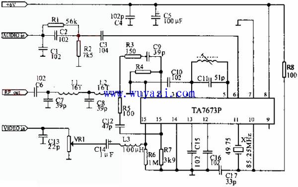 Camcorder making RF modulator circuit diagram