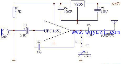 FMPC microphone circuit diagram made by Î¼pc1651