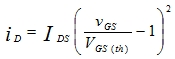 MOS tube characteristics