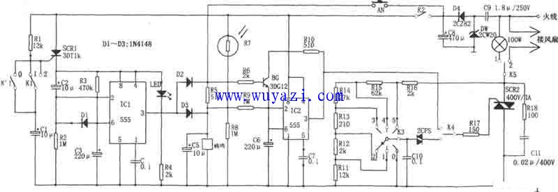 555 burglar alarm circuit diagram