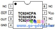 TC624CPA pin diagram