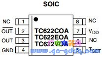 TC622VOA pin diagram