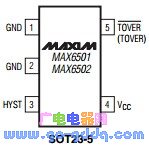 MAX6501UKP045-T pin diagram