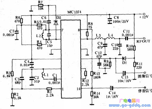 Converter RF modulation circuit