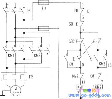 Railway signal motor reversible operation circuit