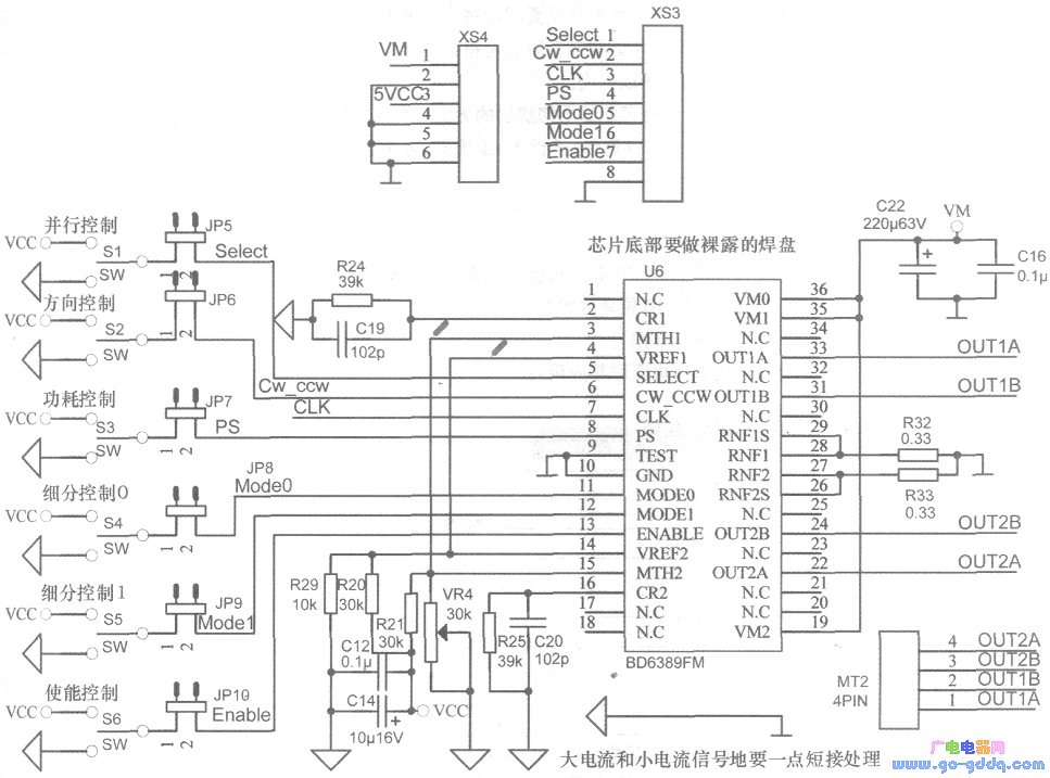 BD6389 typical application circuit