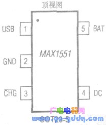 MAX1555 pin arrangement