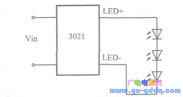 The 3021 module can directly drive 3 LEDs connected in series