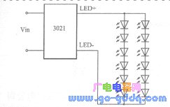 Parallel LED string circuit