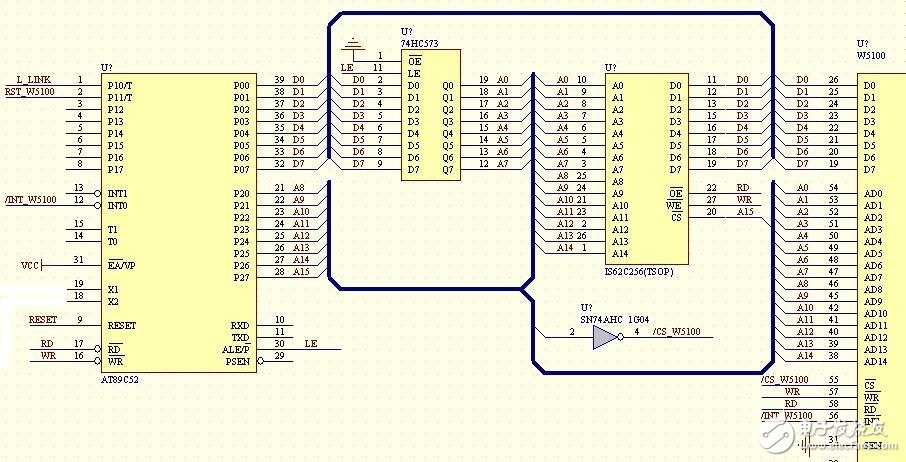 W5100 network interface electronic circuit design diagram - circuit diagram read every day (160)