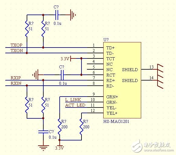 W5100 network interface electronic circuit design diagram - circuit diagram read every day (160)