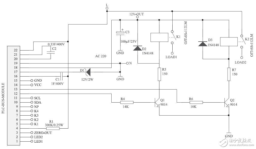 Classroom intelligent lighting control system circuit design - circuit diagram reading every day (74)