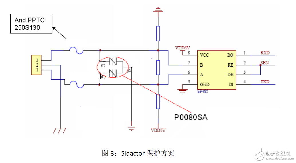 Lightning protection circuit design of RS-485 in multi-function electric energy meter