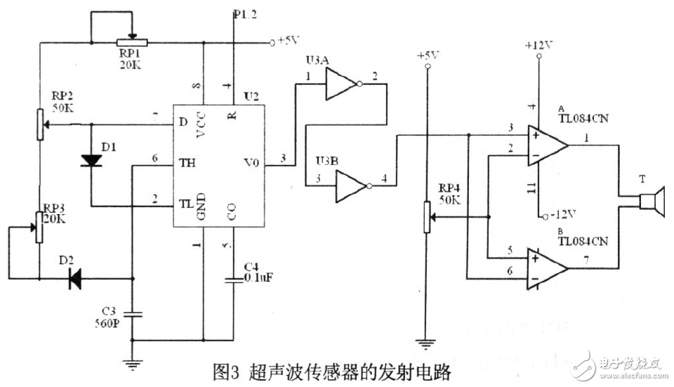 Circuit Design of AT89S52 Single Chip Ultrasonic Ranging System