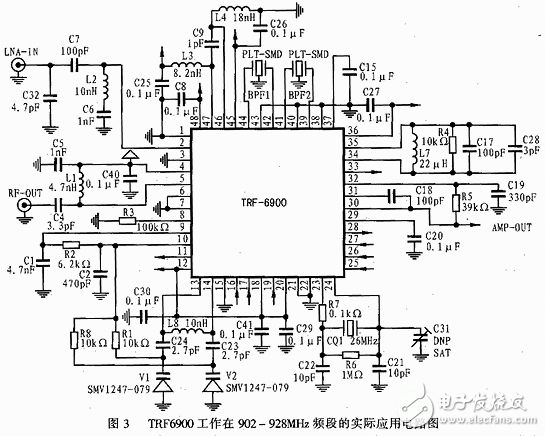 Design of RF Transceiver Circuit Based on TRF6900 Single Chip Microcomputer