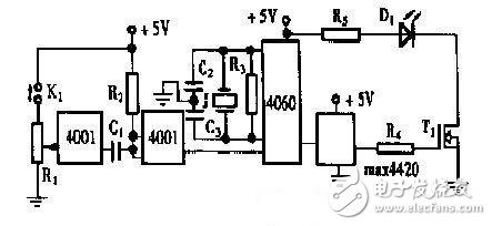 Photoelectric switch illumination and receiving circuit diagram