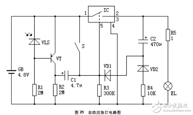 Automatic emergency light control circuit design