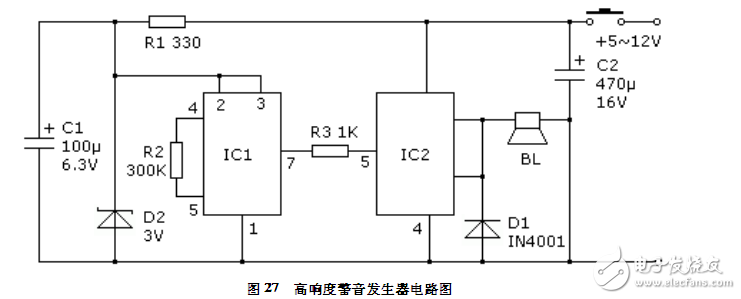 High loudness alarm generator circuit design