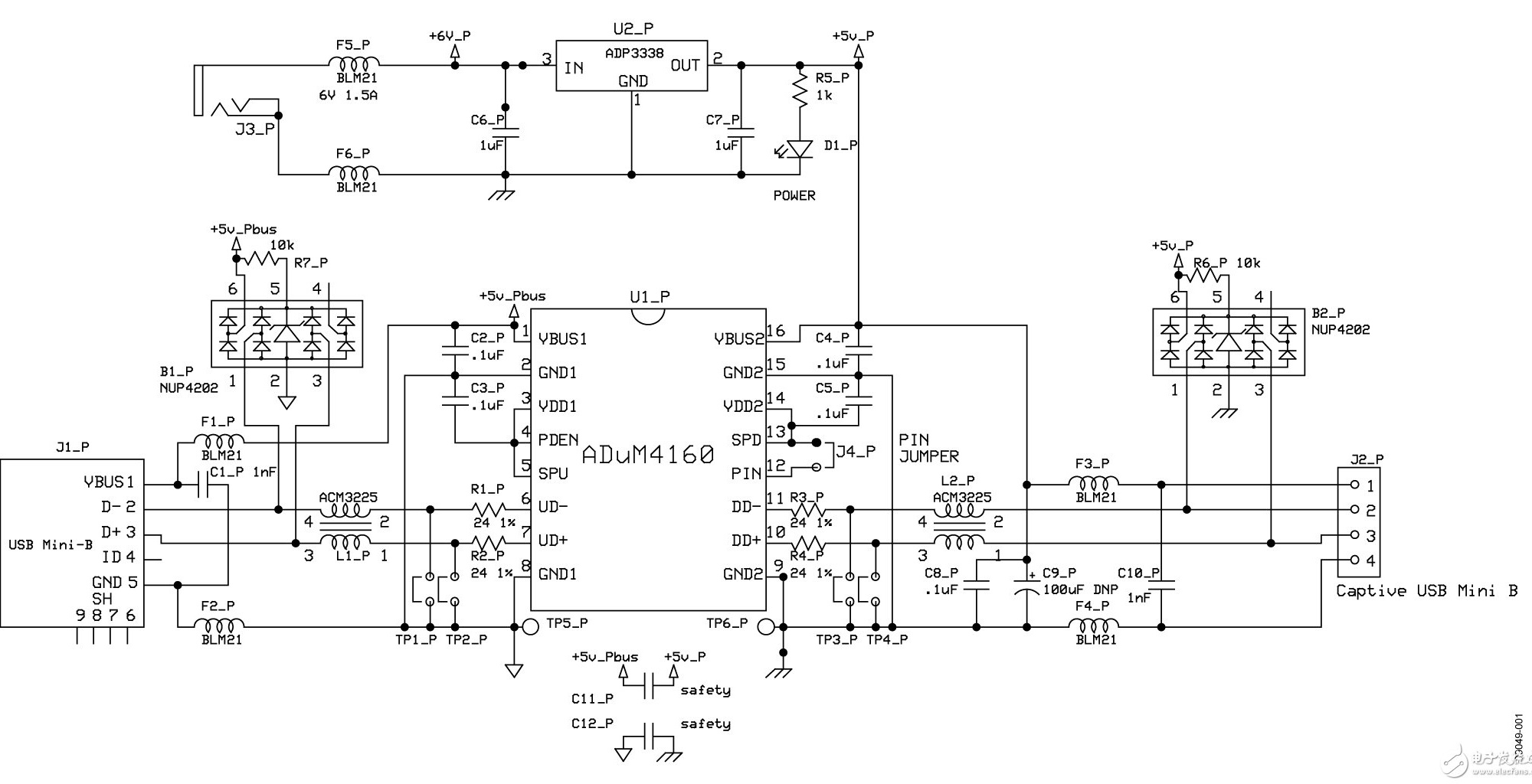 Figure 1. USB peripheral isolator circuit