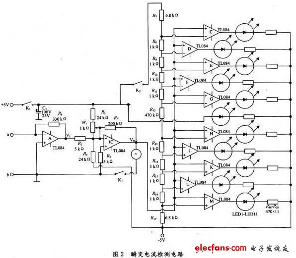 Transient current detector schematic