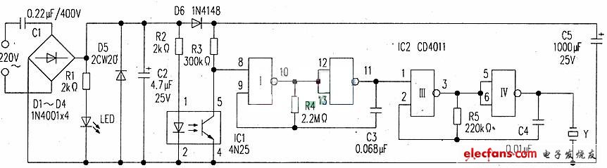 Passive power failure alarm circuit