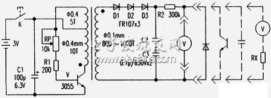 Simple withstand voltage tester circuit diagram