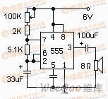 Simple hypnosis device circuit