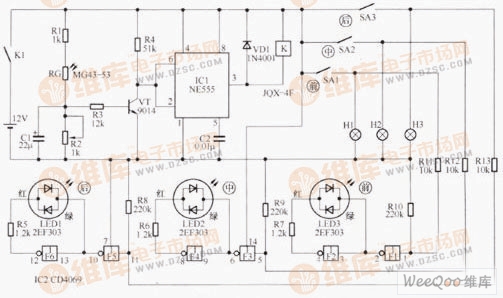 Bus closing reminder circuit