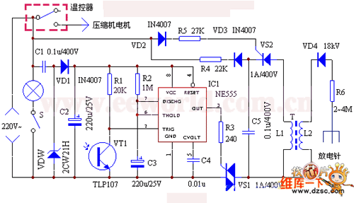 Refrigerator automatic deodorizer circuit diagram