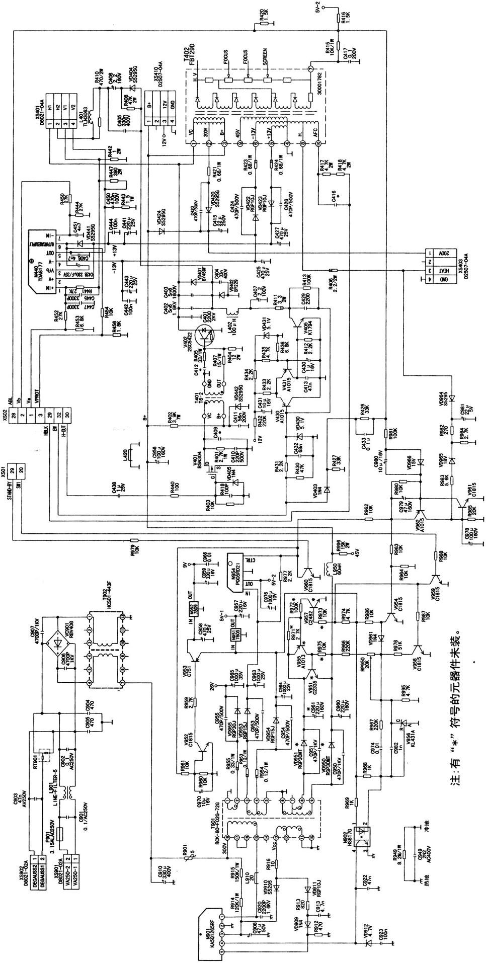 Konka P29ST217 high-definition digital CRT color TV circuit schematic (3)