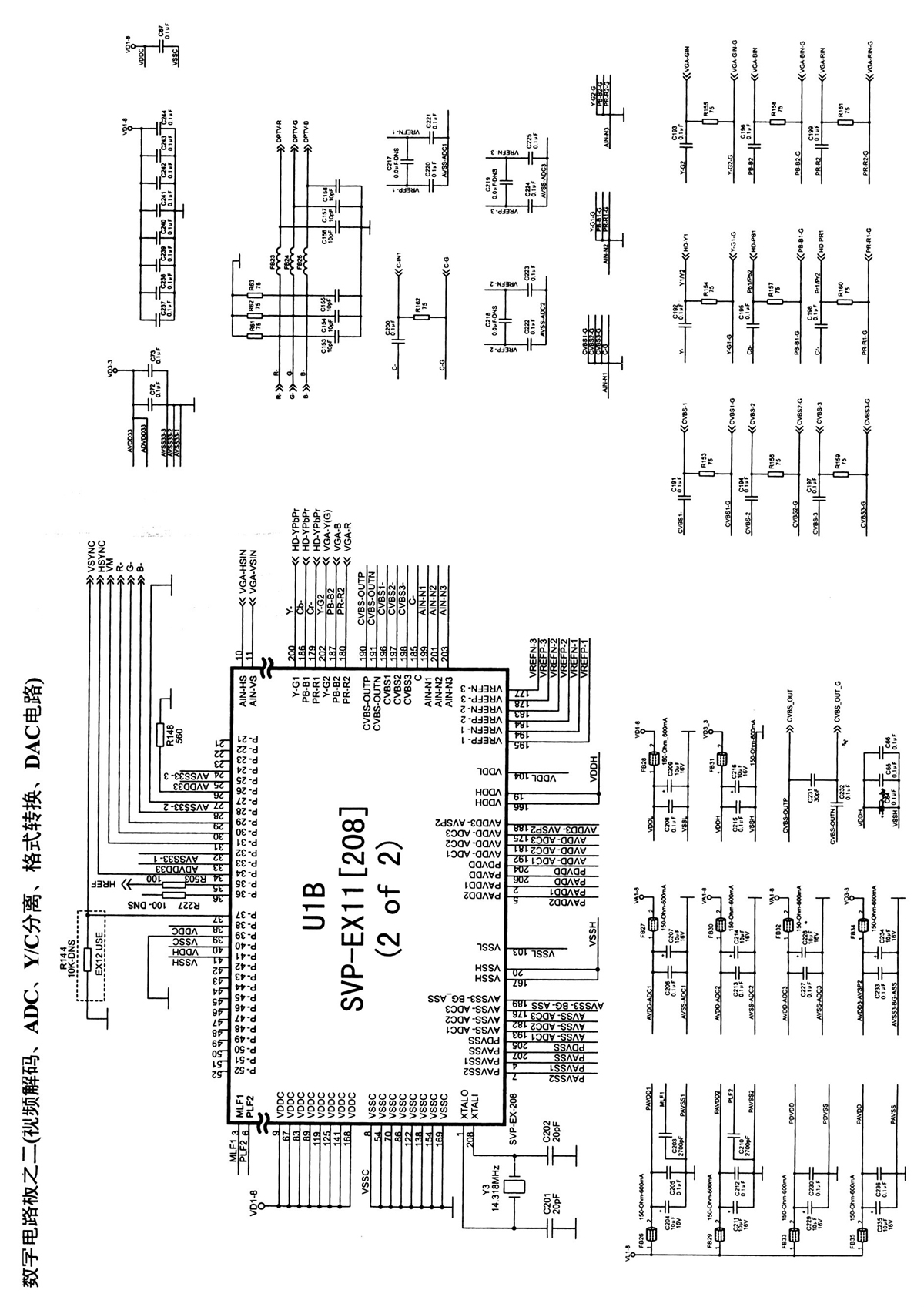 Konka P29ST217 high-definition digital CRT color TV circuit schematic (5)