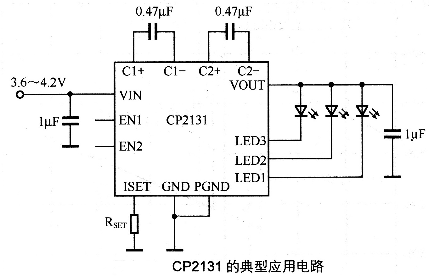 Typical application circuit of CP2131