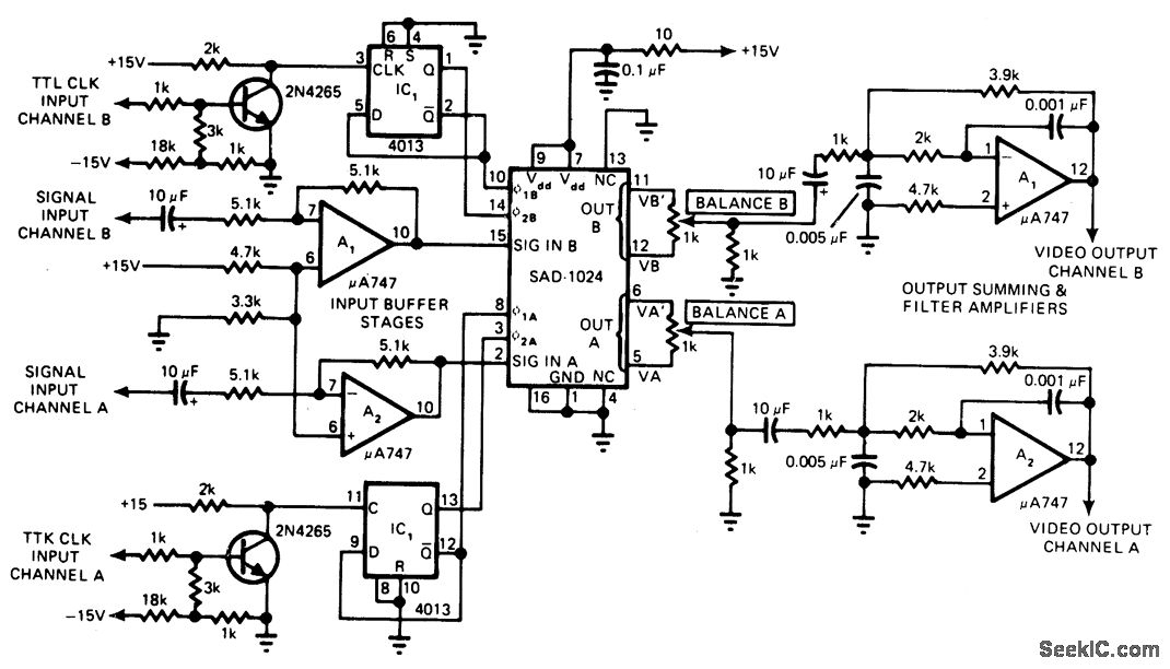 CCD delay circuit for special effects