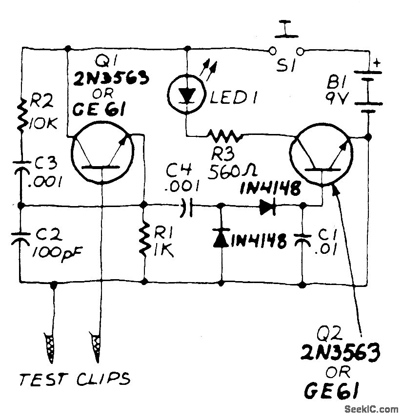 Crystal tester circuit