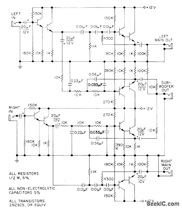 20Hz subwoofer crossover network