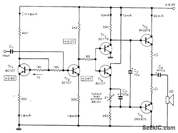 Direct coupled push-pull circuit