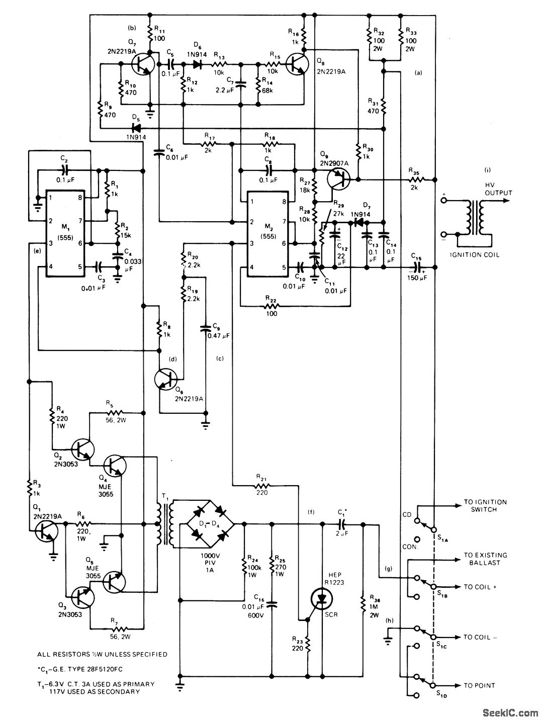 Low emission CD circuit