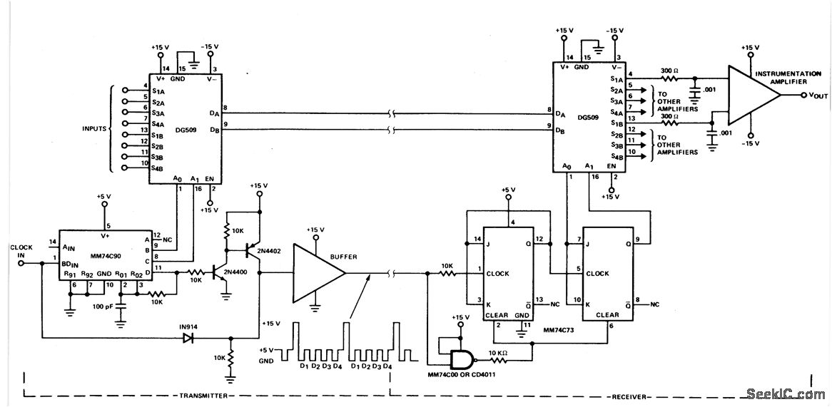 Differential multiplexer/demultiplexer circuit