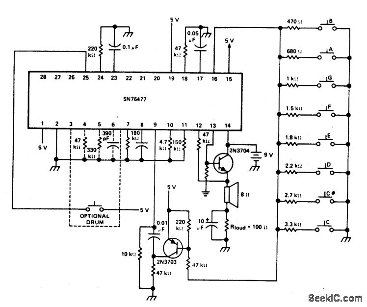 Musical instrument circuit