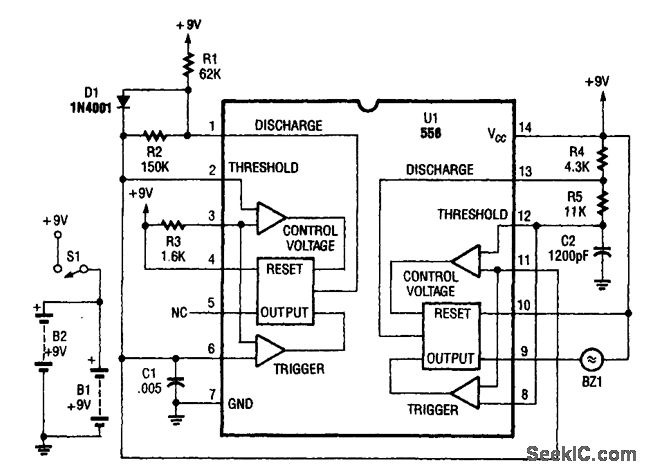 Insect repeller circuit