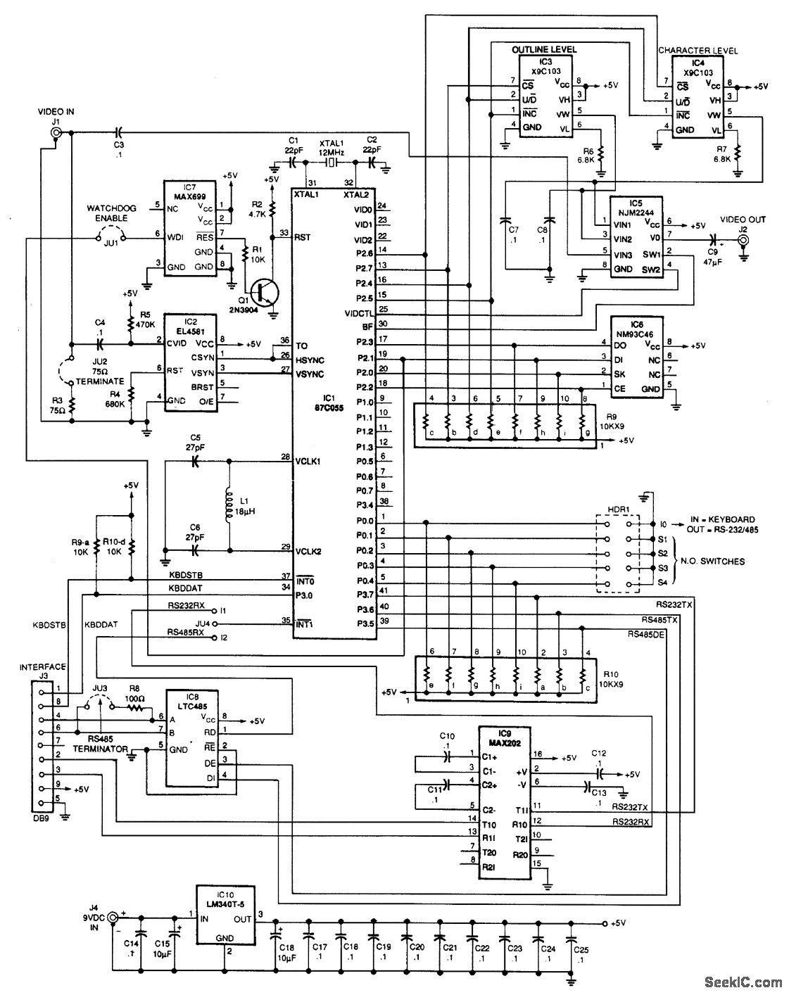 Video captioner circuit