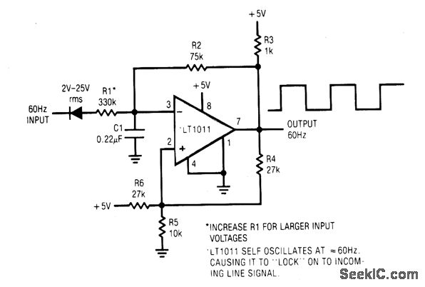 60Hz noise immune sync line circuit