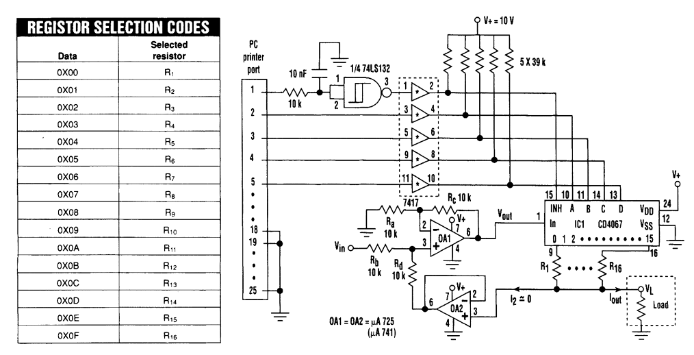 Printer port circuit