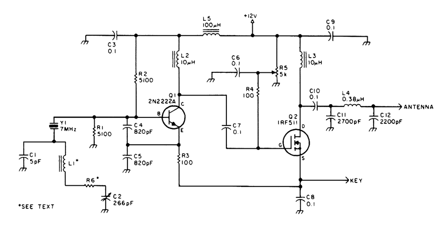 CW40 meter low power transmitter