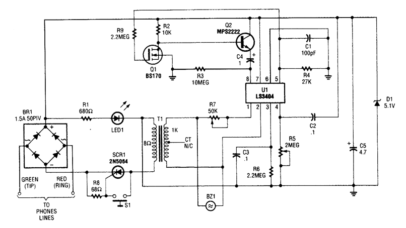 Music setting box circuit